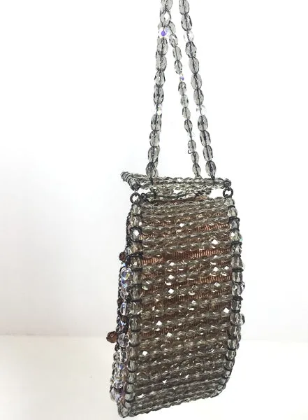 ERICKSON BEAMON Dainty Beaded Deco Evening Bag Long Strap