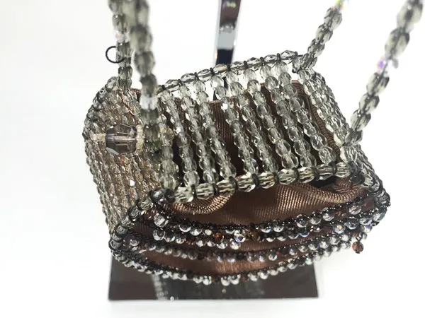 ERICKSON BEAMON Dainty Beaded Deco Evening Bag Long Strap