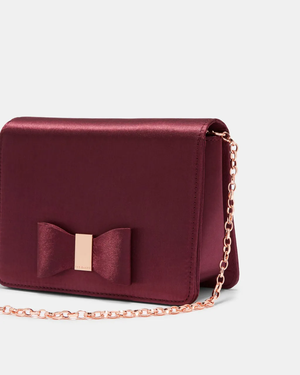 Eveelyn Looped Bow Evening Bag - Deep Purple