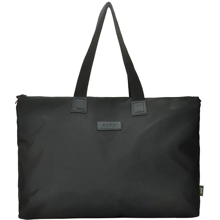 Evol Recycled Foldable Travel 40L Tote Bag (Black)