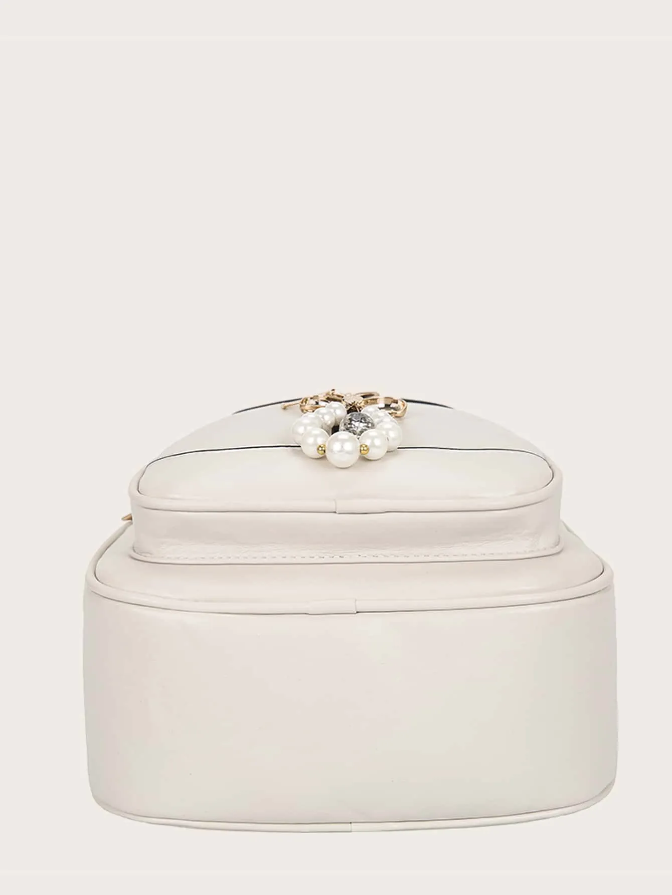 Faux Pearl Decor Backpack