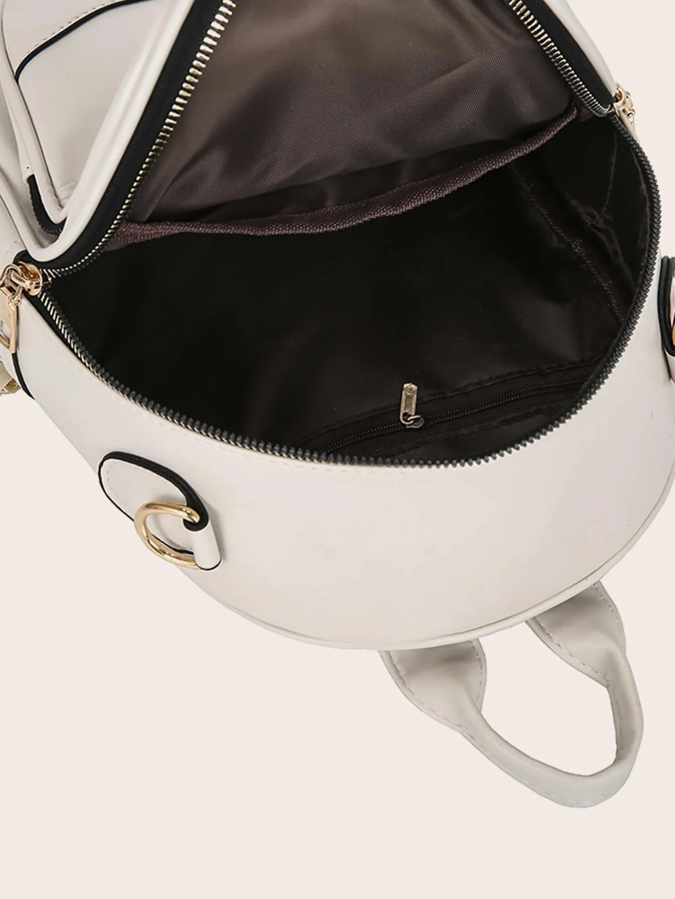 Faux Pearl Decor Backpack