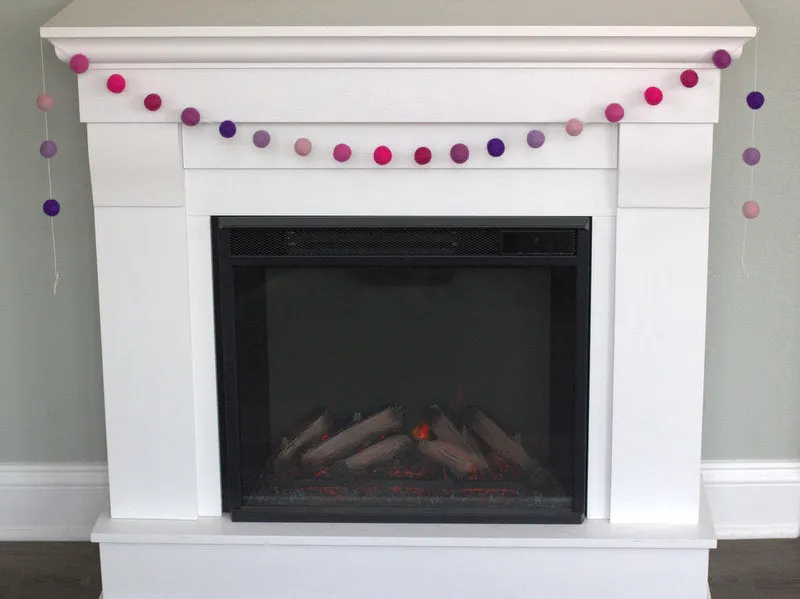 Felt Ball Garland- Pink & Purple