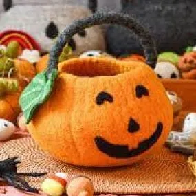 Felt Pumpkin Basket