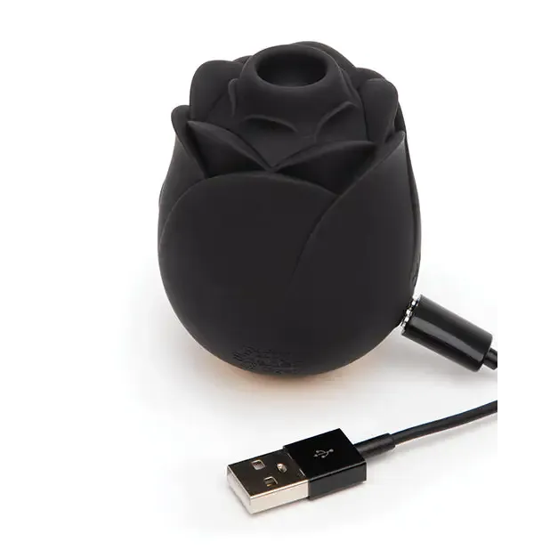 Fifty Shades of Grey Hearts and Flowers Suction Rose Black