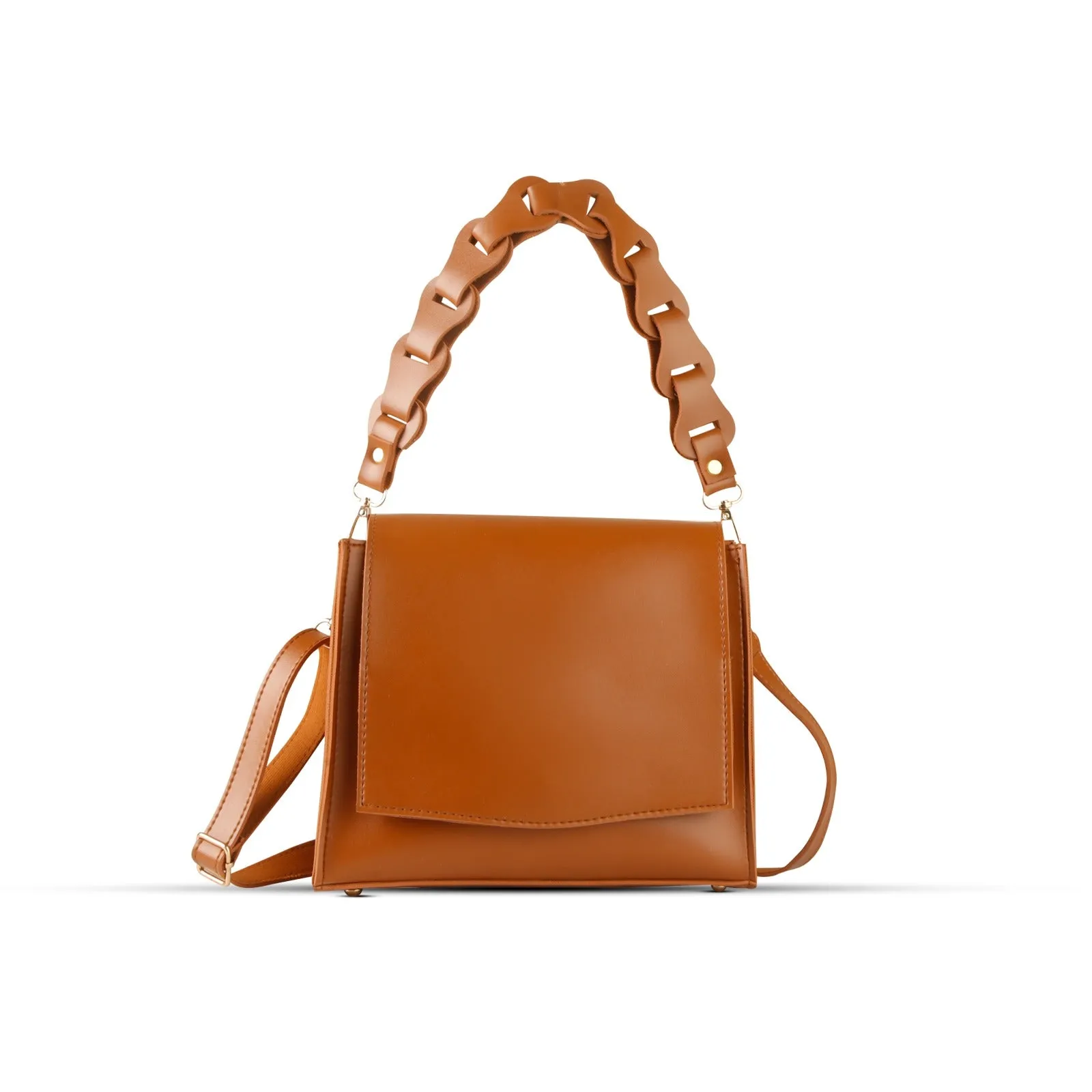 Fiona Flap Brown Handbag