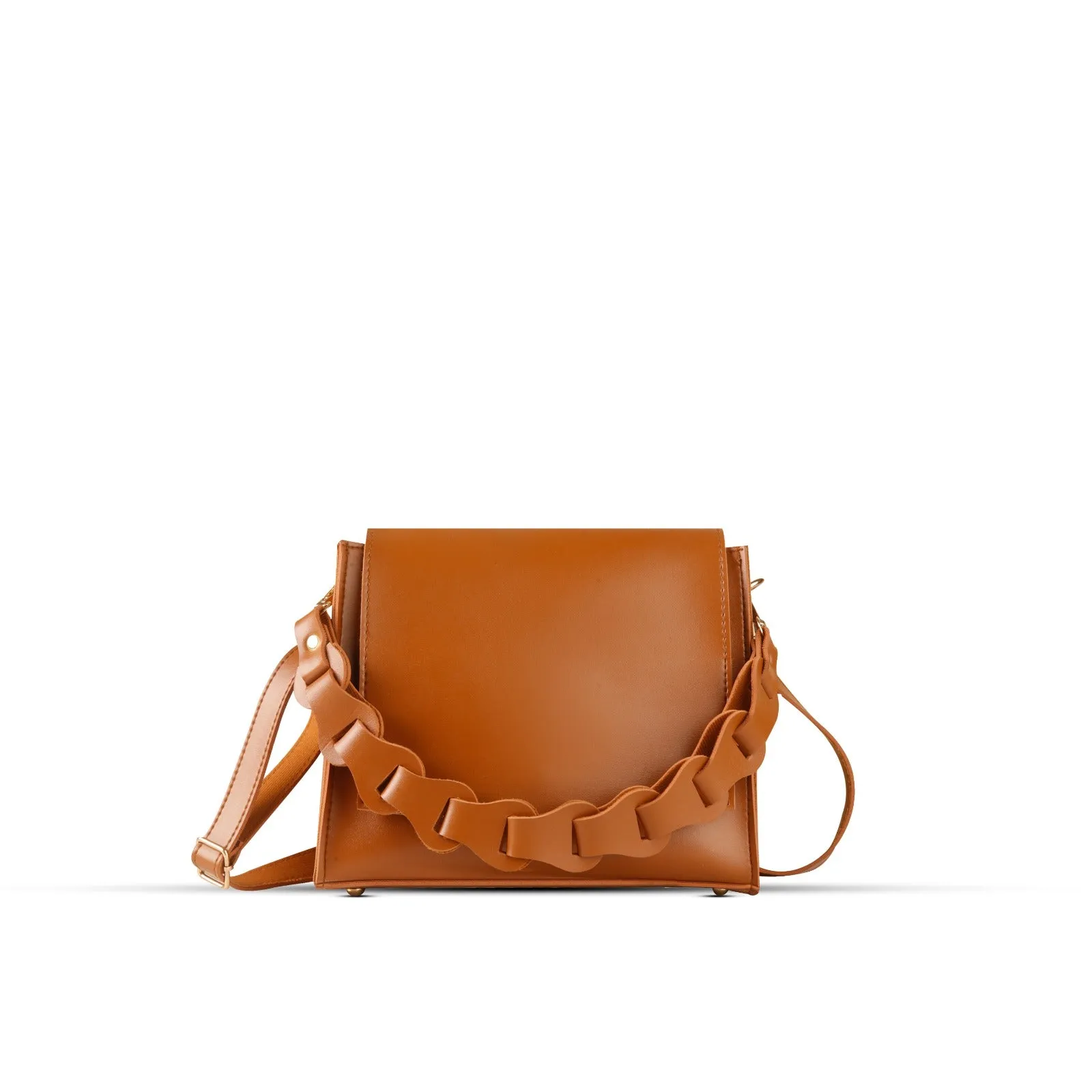 Fiona Flap Brown Handbag