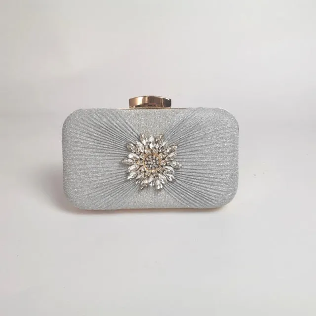 Flower Diamond Luxury Designer Evening Clutch Bag