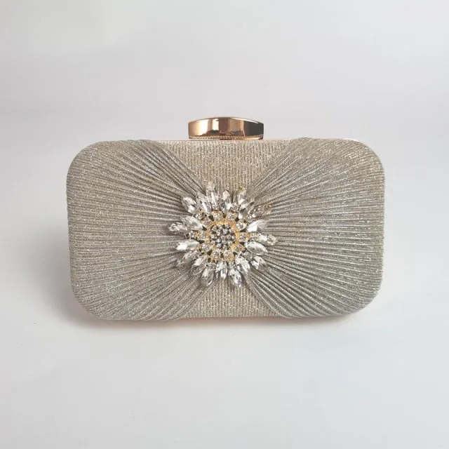 Flower Diamond Luxury Designer Evening Clutch Bag