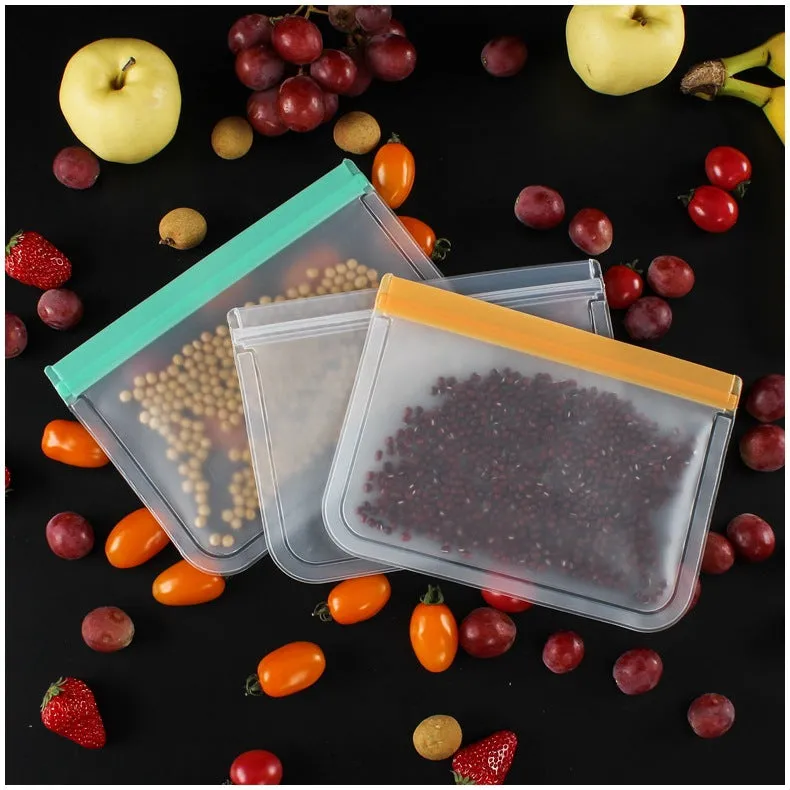 Food Bag Semi Transparent Frosted Self Sealing Storage