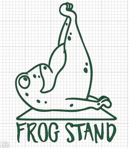 Frog Stand Yoga Decal