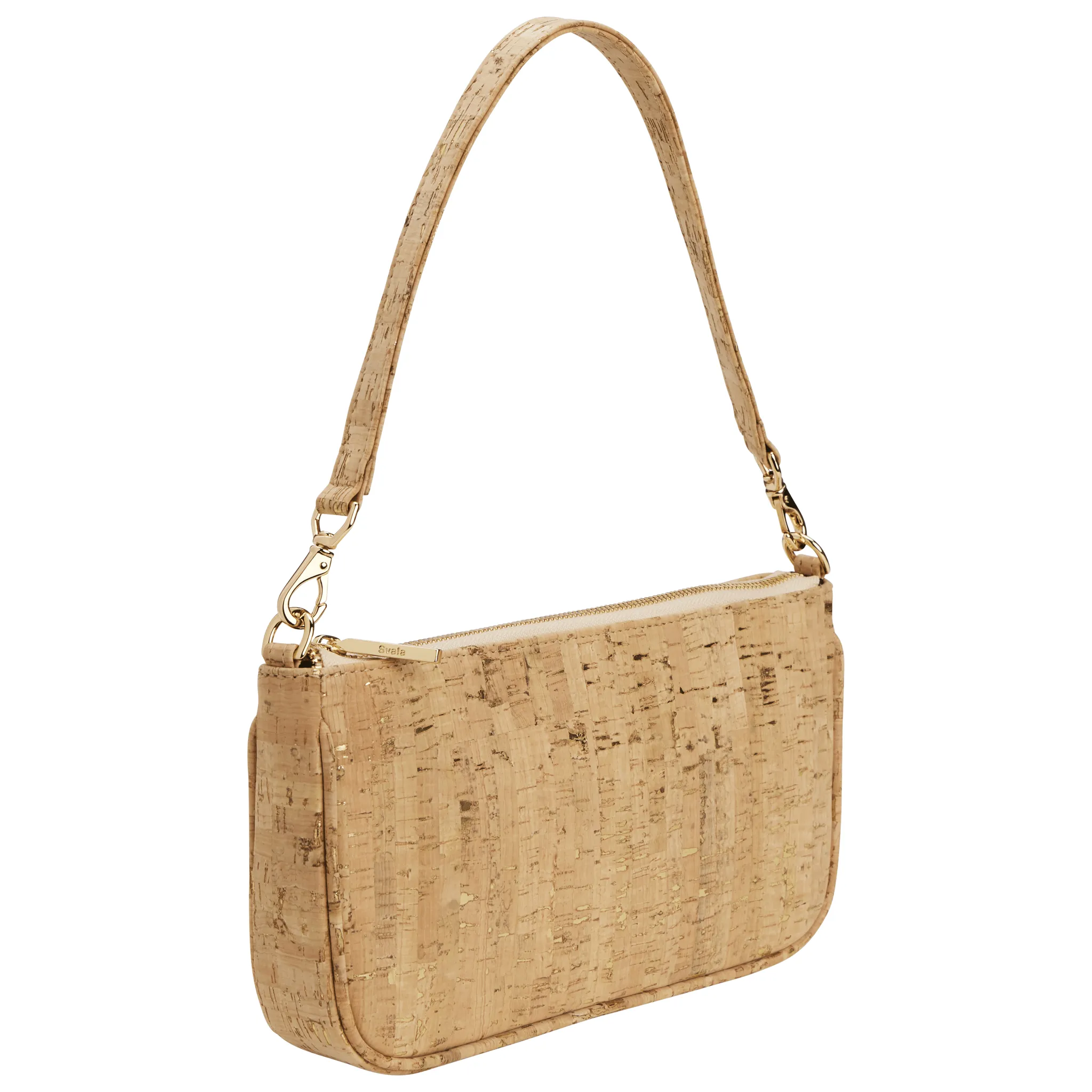 Gaia Vegan Cork Shoulder Bag | Gold Speckled