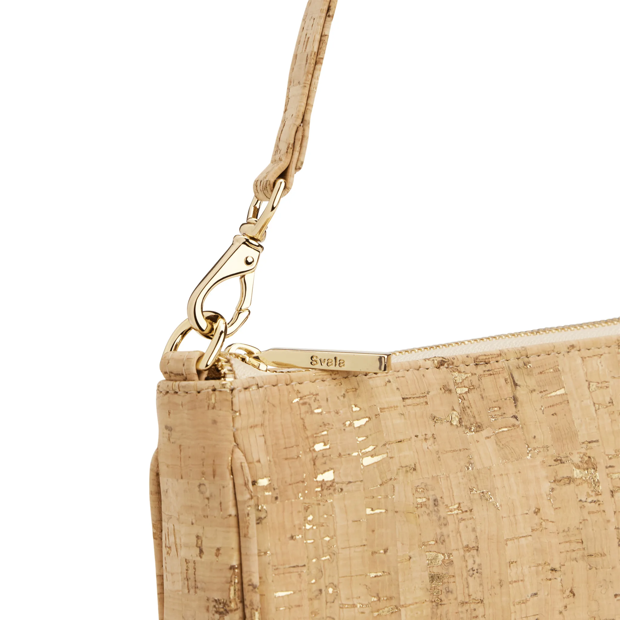 Gaia Vegan Cork Shoulder Bag | Gold Speckled