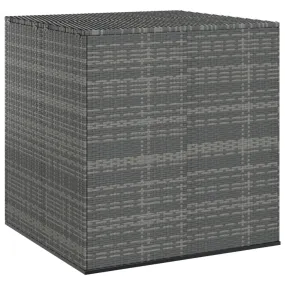 Garden Cushion Box PE Rattan 100x97.5x104 cm Grey