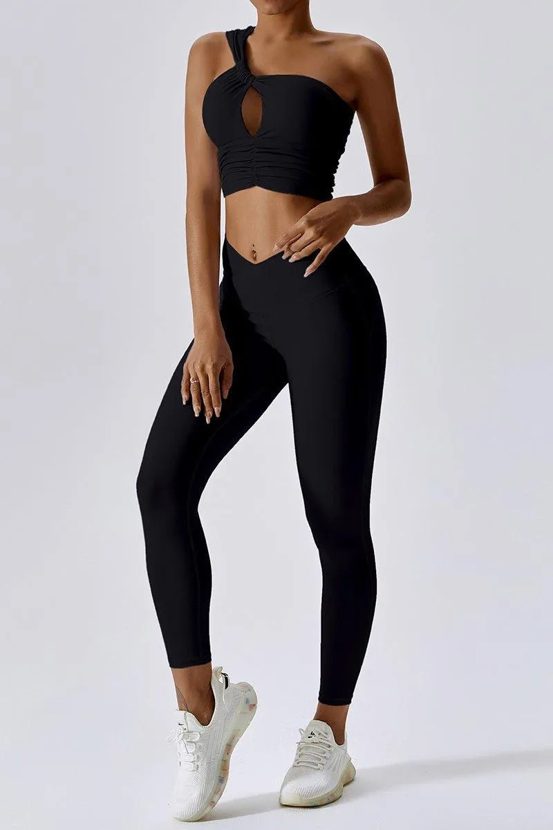 GFIT® one-shoulder style Sportswear Sets