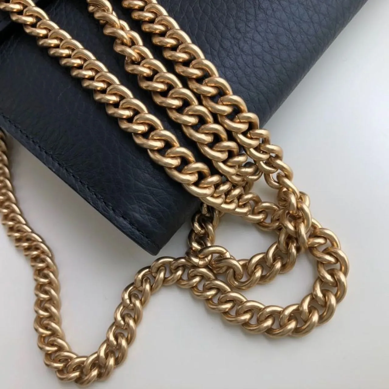 gg Marmont Mini Chain Bag Black For Women 7.9in/20cm gg