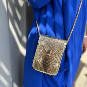 Golden flap square bag