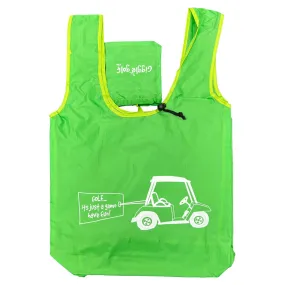 Green Foldable Giggle Golf Shopping Tote