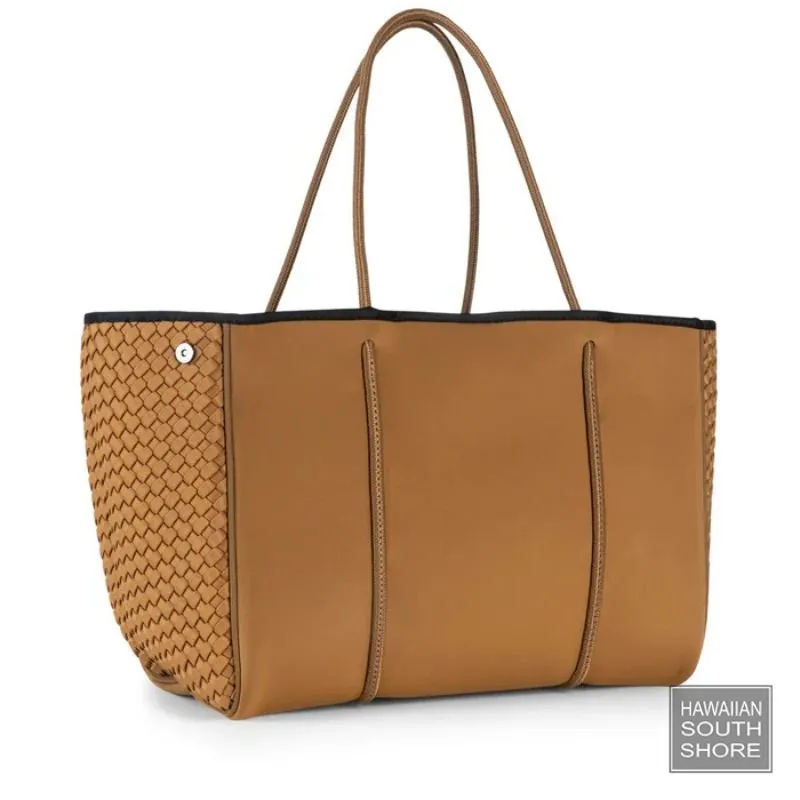 HA Bag Grayson Tote Bag Camel Woven