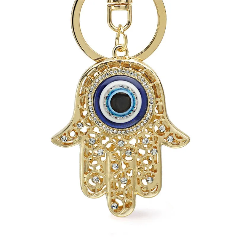 Hand Eyes Keychains Charm Amulet Purse Bag Buckle Pendant For Car Keyrings key chains holder