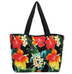 Hibiscus Plumeria Tote Bag