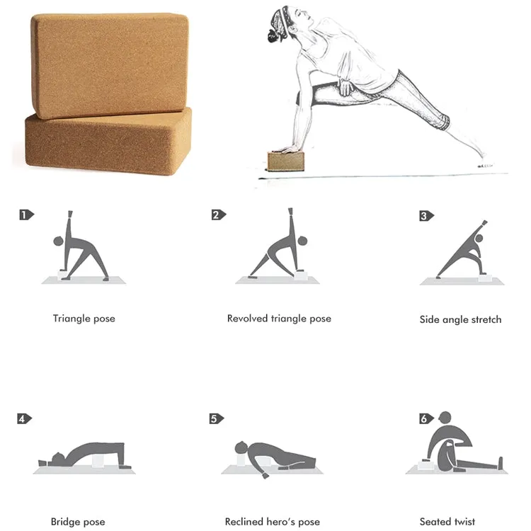 High-density Environmental Protection Fitness-assisted Yoga Cork Bricks