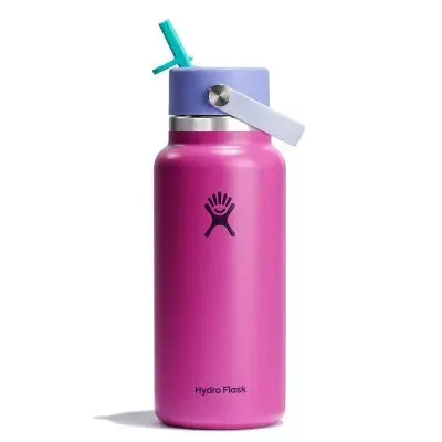 Hydro Flask 32oz Wide Mouth Flex Straw Water Bottle Holiday Punch