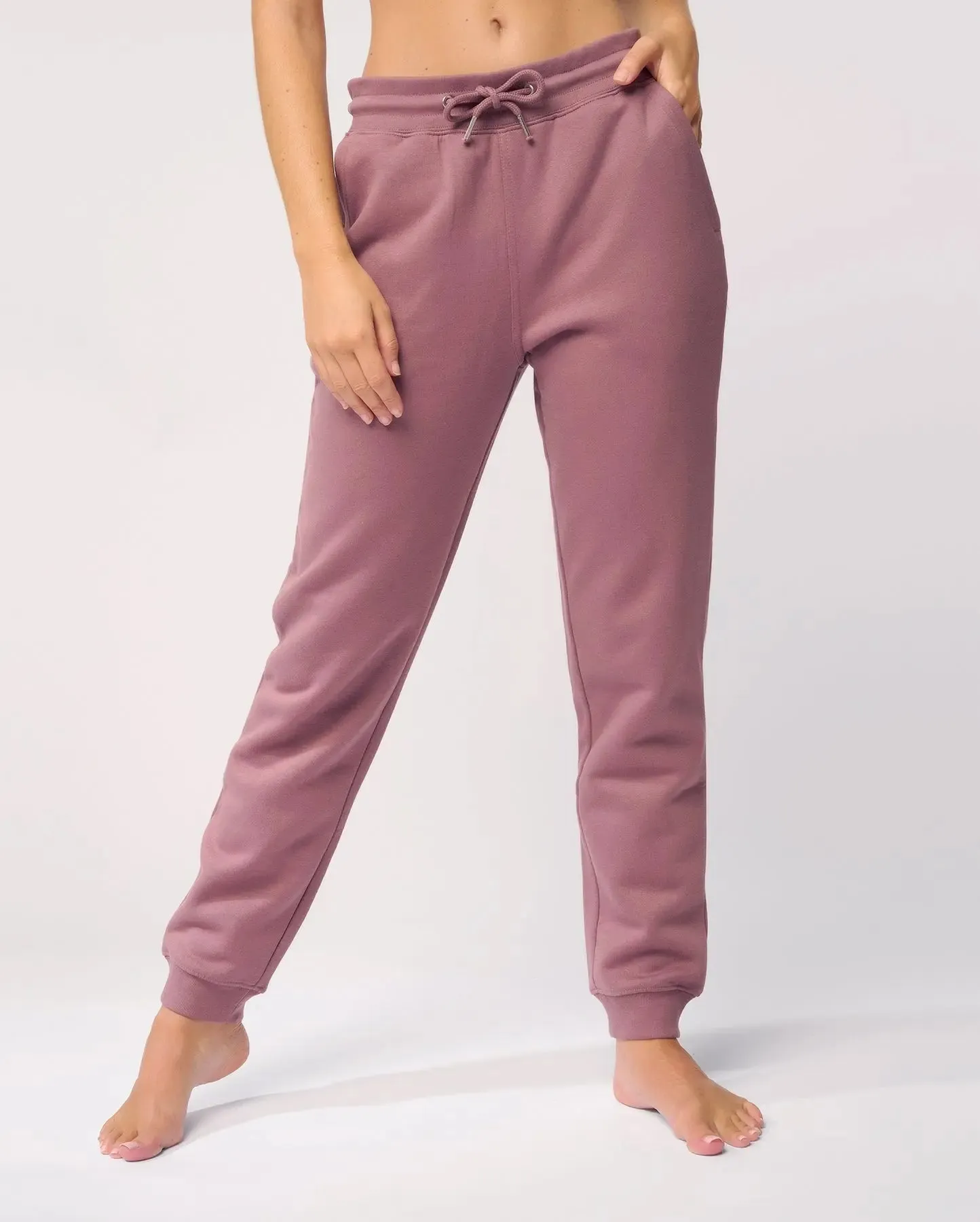 Jogging unisexe burgundy YOGA CLUB en coton bio