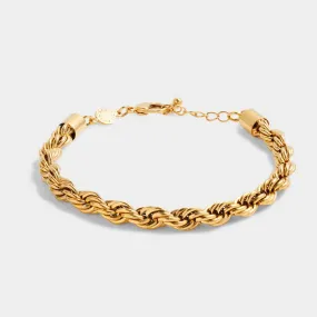 Katie Loxton Reine Waterproof Gold Rope Bracelet