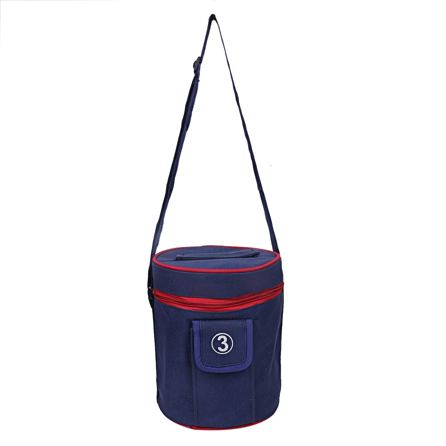 Kuber Industries 2 Piece Canvas Lunch Bag, Blue (Suitable for 3 Compartment)-CTKTC21474