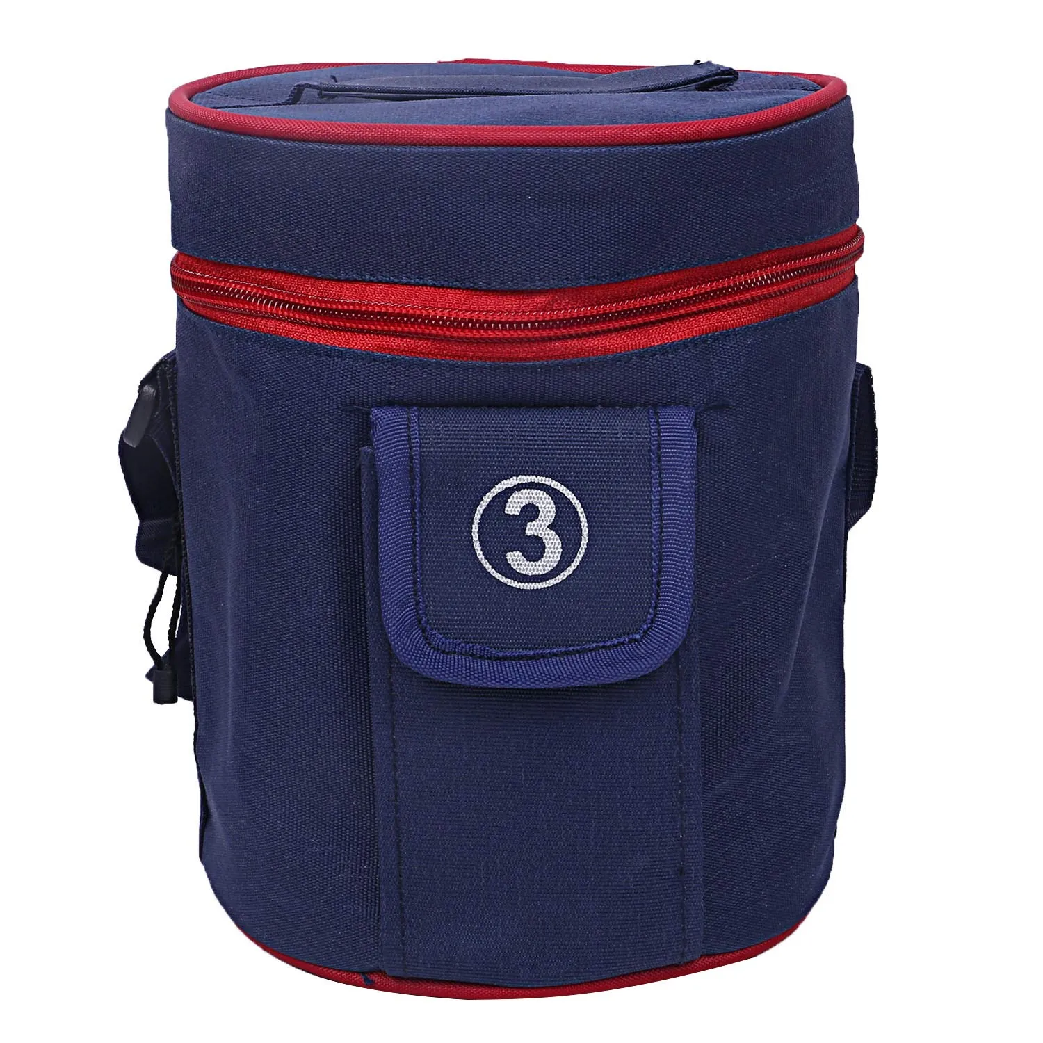 Kuber Industries 2 Piece Canvas Lunch Bag, Blue (Suitable for 3 Compartment)-CTKTC21474