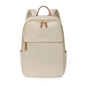 Laptop Apricot Backpack for Women, 15 Inch Computer Business Stylish Apricot Backpacks 女士筆記本電腦杏色背包，15 英寸電腦商務時尚杏色背包 KCBAG2254