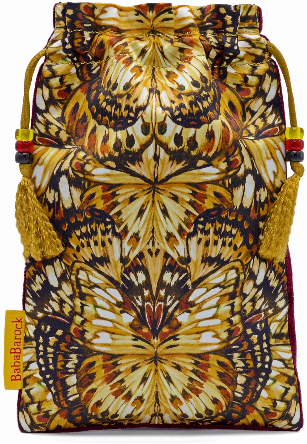 Liberty of London - butterfly silk print with spice silk velvet