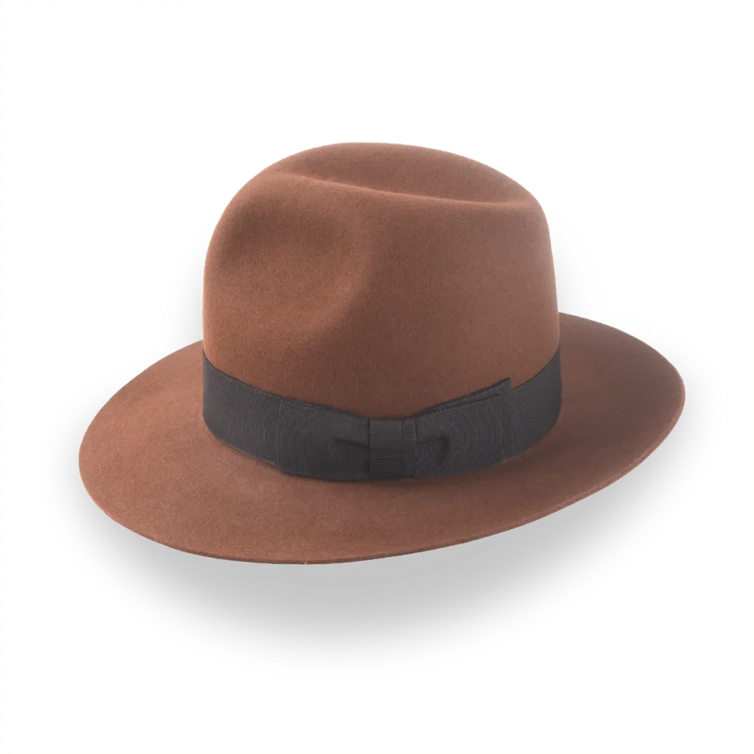 Light Brown Custom Indiana Jones Hat in Premium Fur Felt | The Raider