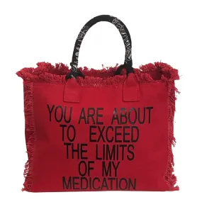 Limits Statement Shoulder Tote - Red