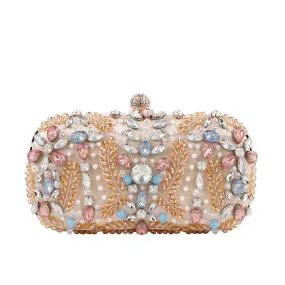 Luxy Moon Crystal Clutch Bag for Wedding Party Rhinestone Handbag