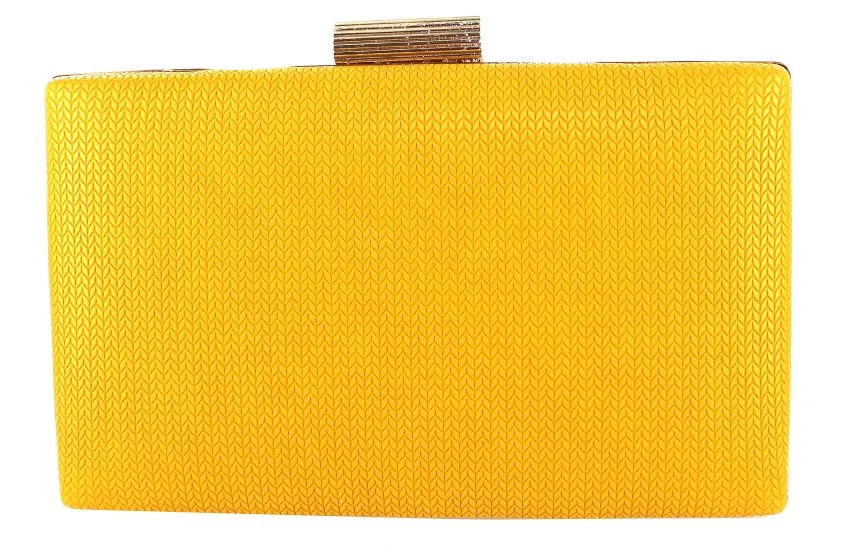 Mac Leaf Print Embossed Clutch Bag in vibrant colours