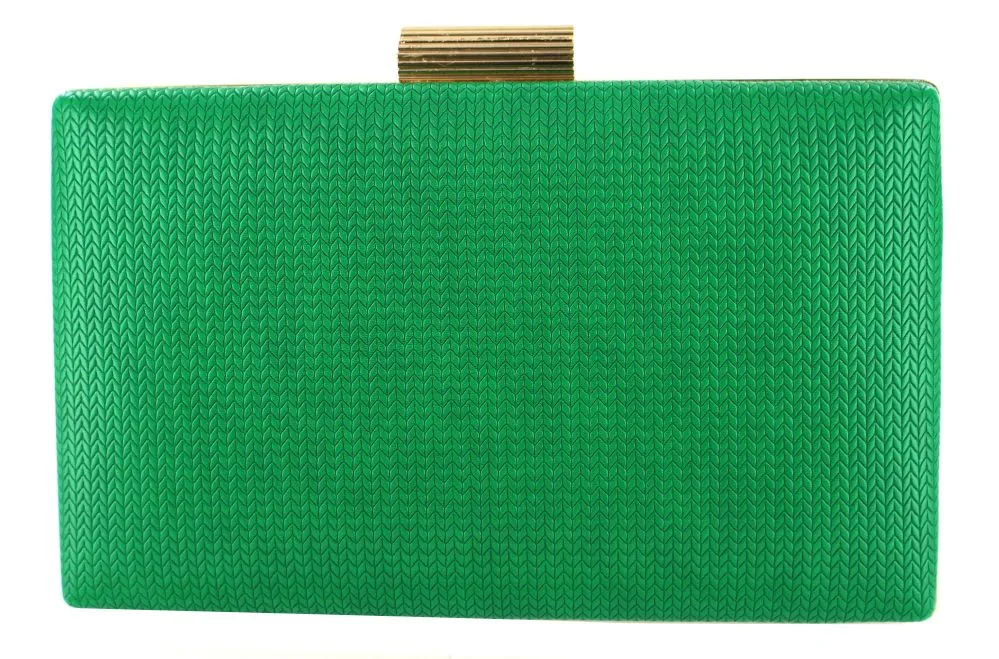 Mac Leaf Print Embossed Clutch Bag in vibrant colours