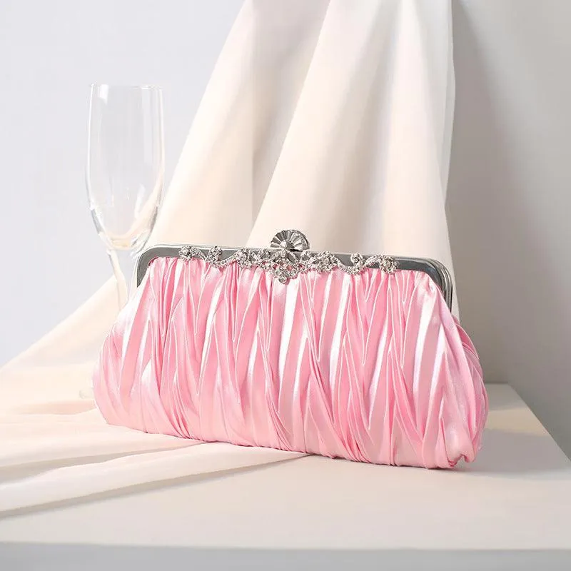 MAC070 Pleated Clutch Evening Bag Wedding Dress Evening Bag