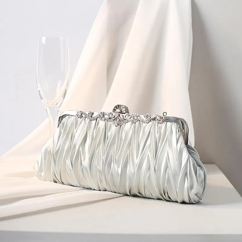 MAC070 Pleated Clutch Evening Bag Wedding Dress Evening Bag