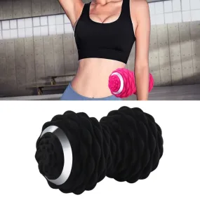 Massage Fitness Electric Silicone Massage Ball Muscle Relaxation Fascia Ball Peanut Shape Yoga Ball(Black)