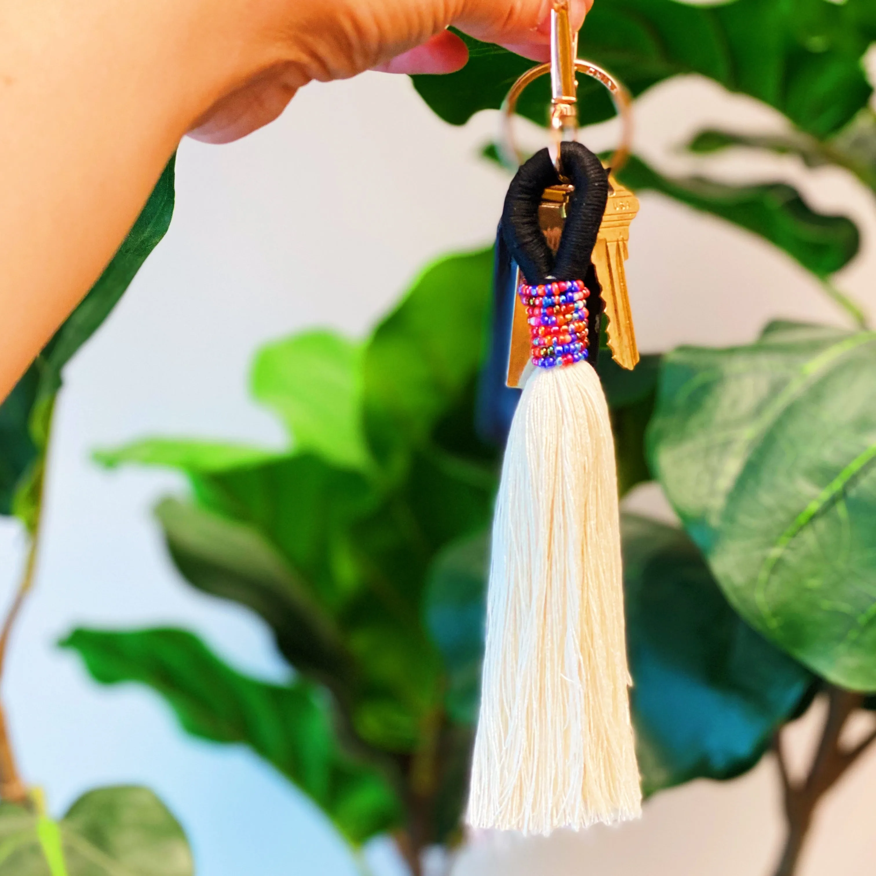 Maya Bay Tasseled Key Chain