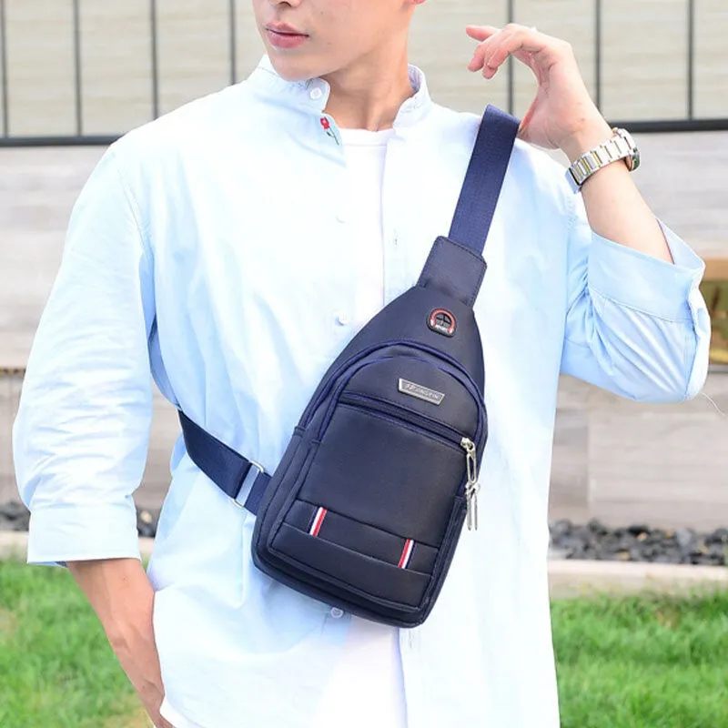 Men Nylon Waterproof Fashion Casual Outdoor Chest Bag Crossbody Bag