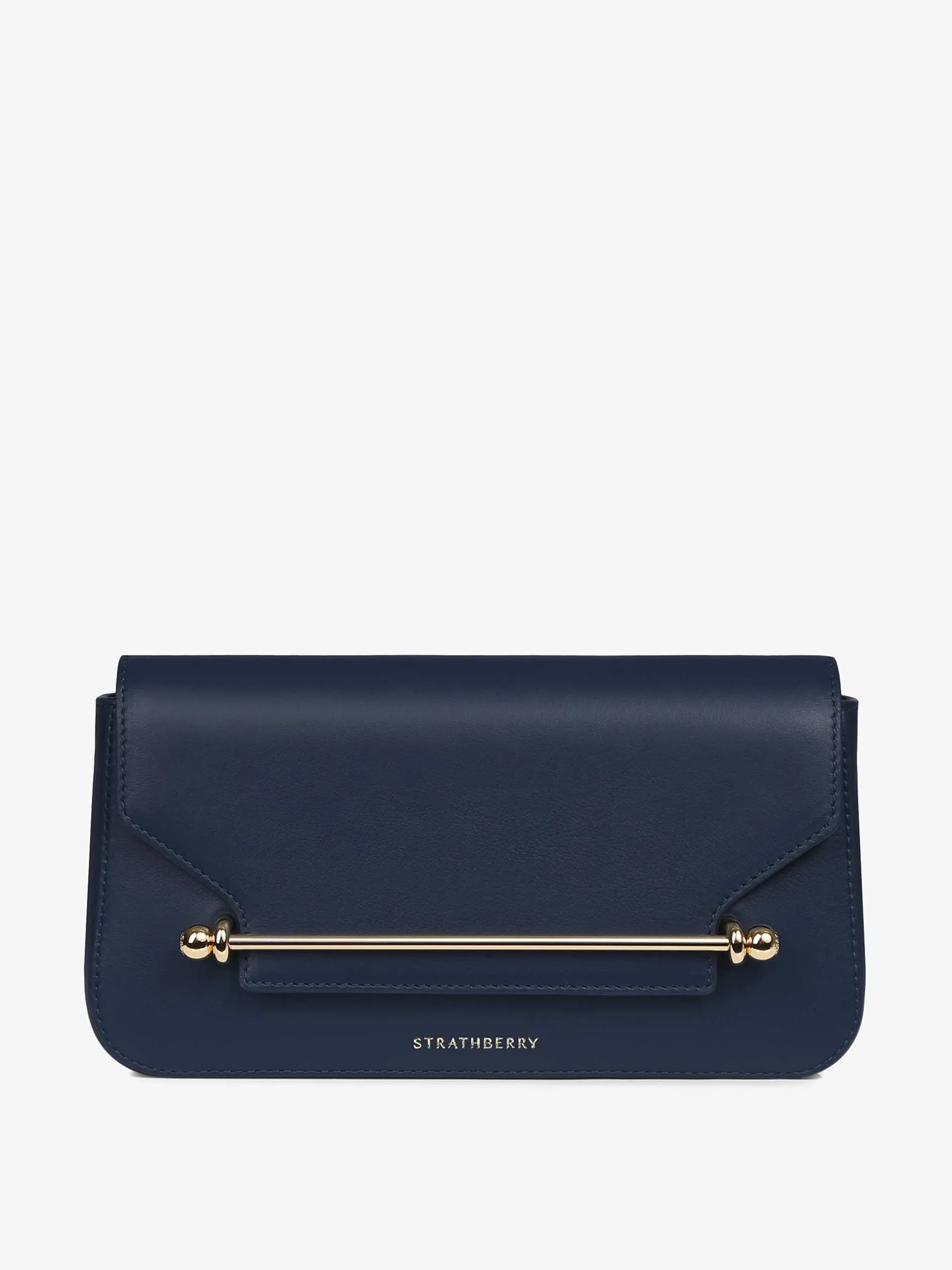 Metallic navy East/West Baguette shoulder bag