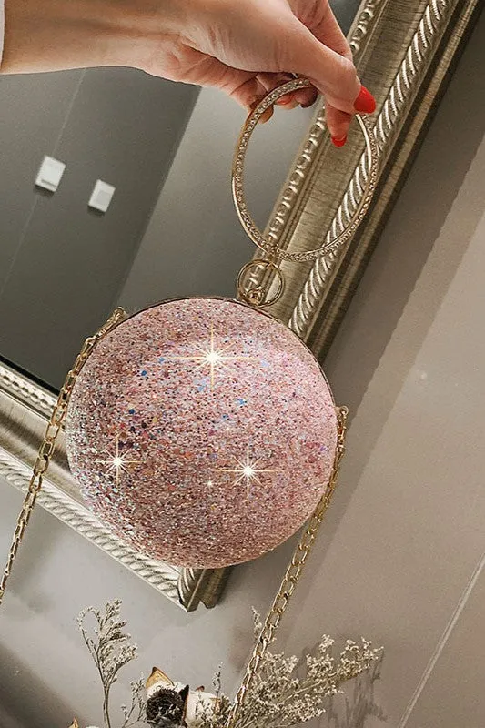 Mini Glitter Circle Bag