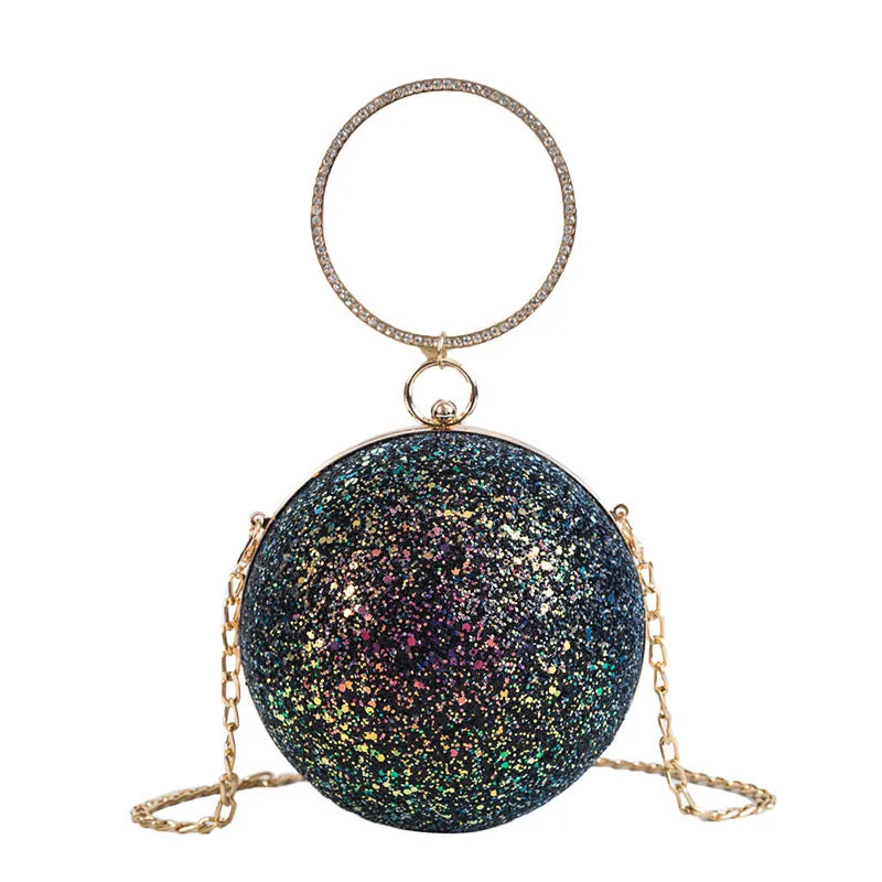 Mini Glitter Circle Bag