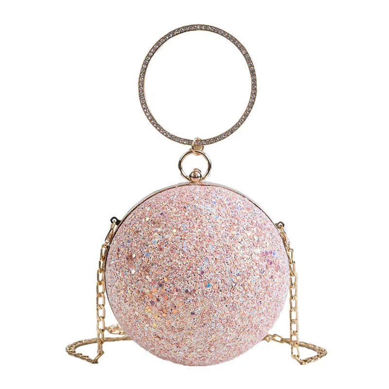 Mini Glitter Circle Bag