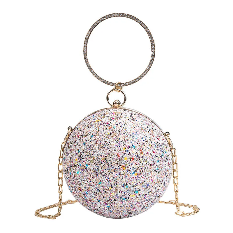 Mini Glitter Circle Bag