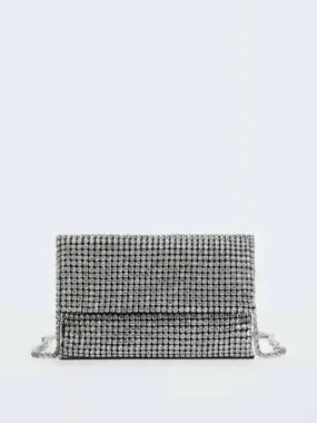 Mini rhinestone chain bag