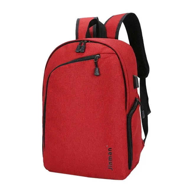 Modern Anti-Theft 15" Laptop Backpack With USB Charging